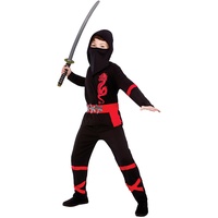 Wicked Costumes Kinder Jungen schwarz/rot Power Ninja Kostüm (5–7 Jahre)