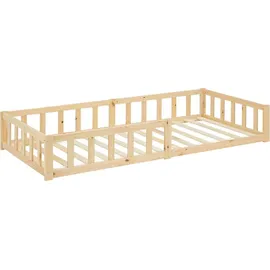 Homestyle4u Kinderbett Homestyle4u 90 x 200 cm Kiefer massiv natur