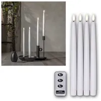 Star Trading LED-Wachskerzen Flamme 28,5 cm 4 St. weiß