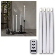 Star Trading LED-Wachskerzen Flamme 28,5 cm 4 St. weiß