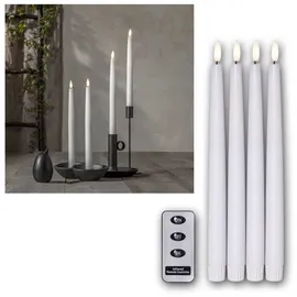 Star Trading LED-Wachskerzen Flamme 28,5 cm 4 St. weiß