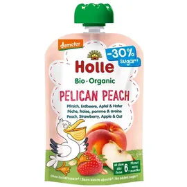Holle Pouchy - Pelican Peach Pfirsich, Erdbeere, Apfel & Hafer 1 x 100 g