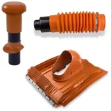 Klüber - Klöber-Set3 Dachentlüftung DN100 rot Universal Lüftungsziegel
