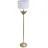Relaxdays Stehlampe Eisen Weiß Gold mit Palmenblättern 152,5 cm x 33 cm 4,3 kg