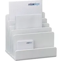 Relaxdays Dokumentenhalter Schreibtisch-Organizer Weiß