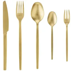 60 tlg. Besteckset ALEX GOLD, mit gold, matte PVD Beschichtung, Chromnickelstahl 18/10
