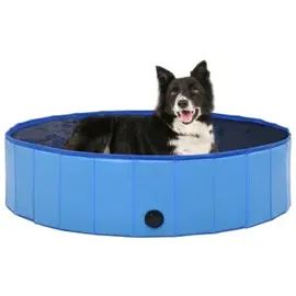 vidaXL Hundepool Faltbar Blau 120 x 30 cm PVC