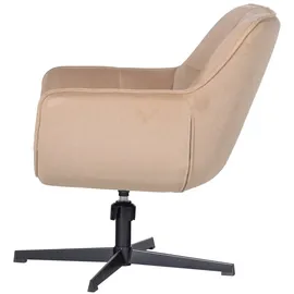 Woood Drehsessel Wibo Samt 71 x 94 x 71 cm Beige drehbar