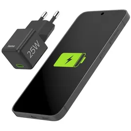 Hama Schnellladegerät Super-Mini-Charger USB-C PD 25 W Schwarz