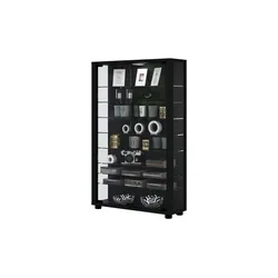Vitrine   , holzfarben , Maße (cm): B: 59 H: 90