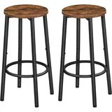 HOOBRO Barhocker 2er-set, Barstuhl Für Die Küche Mit Fußstütze,industrieller Barstuhl, Stabiles Metallgestell, Verstellbare Füße, Für Restaurant, Küche, Bar, Hoobro Ebf03by01