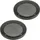 tomzz Audio 2800-000 Lautsprecher Gitter Grill für 100mm DIN Lautsprecher schwarz 2-teilig Kunststoffring mit Metallgitter Satz