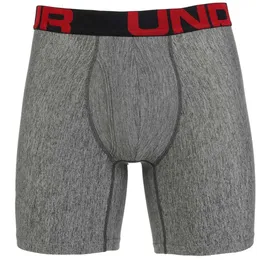 Under Armour UA Tech 6 Boxerjock mod gray light heather/jet gray light heather-011 S 2er Pack