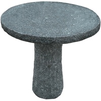 Gartentisch Steintisch rund aus Granit Ø ca. 75 cm Höhe ca. 75 cm grau, Dehner