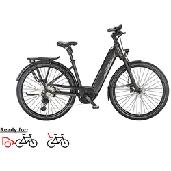 KTM Macina Style XL, Wave, S46 - 750WH, Freilauf, machine grey, 28