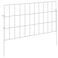 vidaXL Zaun-Set 55 x 30 cm Silber/Verzinkter Stahl