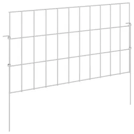 vidaXL Zaun-Set 55 x 30 cm Silber/Verzinkter Stahl