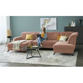 Medium Wohnlandschaft Leandro II ¦ rosa/pink ¦ Maße (cm): B: 355 H: 101 T: 208.0