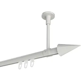 Interdeco GARDINENSTANGE INNENLAUF Sonette Savio 600 cm (geteilt in 3 x 200 cm), 1-läufig, 20 mm Ø Weiß