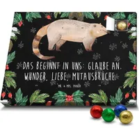 Mr. & Mrs. Panda Schoko Adventskalender Nasenbär - Schwarz - Geschenk, Rüsselbär, Tiere, Gute Laune, Nasenbären, Schokoladen Adventskalender, l... - Schwarz