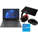 HP Bundle, Victus 15-fa1656ng Notebook + Cloud II Headset + Pulsefire Hast Maus + Pulsefire Mat Mauspad
