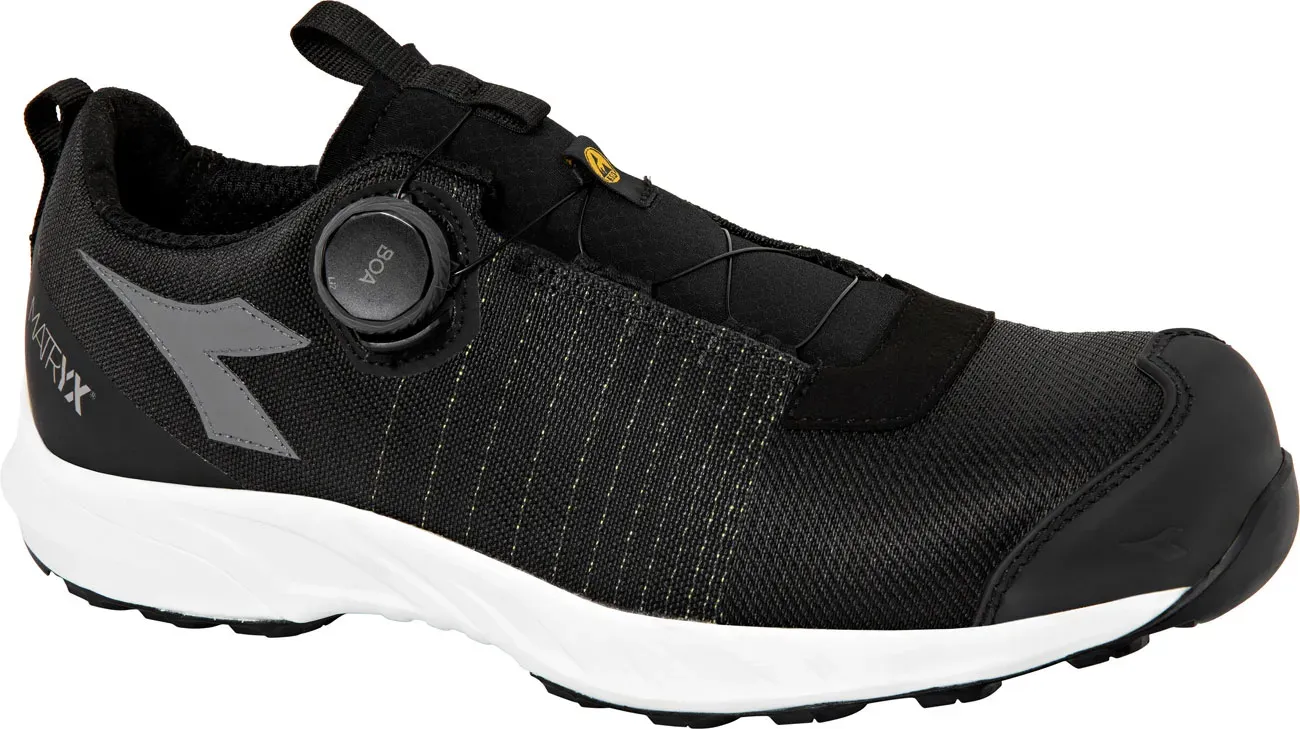 Diadora Utility Fly LT MTX B Low S3L, chaussures de sécurité - Noir/Gris/Blanc - 41 EU
