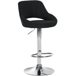 CLP Barhocker Milet Stoff schwarz/chrom