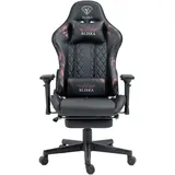 Trisens Gaming Stuhl Chair Racing mit Fußstütze und ergonomsichen 4D-Armlehnen