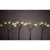 Trendline LED Gartenstecker Sternen H: 60 cm 4 Stück warmweiß Außen mit Timer