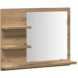 vidaXL Badspiegel mit Ablagen Artisan-Eiche 60x10,5x45 cm