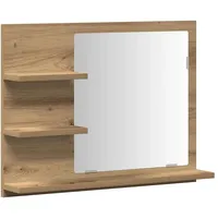vidaXL Badspiegel mit Ablagen Artisan-Eiche 60x10,5x45 cm