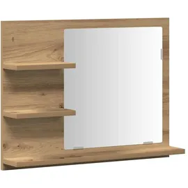 vidaXL Badspiegel mit Ablagen Artisan-Eiche 60x10,5x45 cm