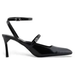 Armani Exchange für Damen. XDE018XV88400002 Decollete Super schüchtern schwarz Leder Schuhe (40.5), 5 bis 8 cm, Schnalle, Lässig