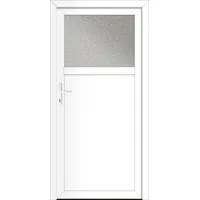 Kunststoff-Nebeneingangstür 'BAZ 682' 98 x 198 cm Anschlag links, weiß