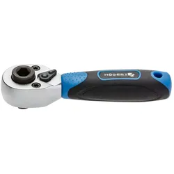 Högert Kompakte Doppelfunktions-Ratsche 1/4" Knarre Steckschlüssel-Ratsche Bithalter