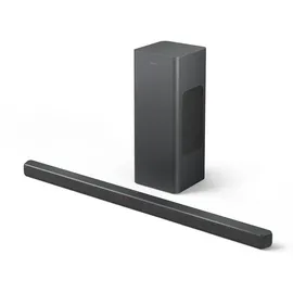 Philips TAB6309 Soundbar 2.1 mit Subwoofer - 2,1 Kanal 320W, DTS Virtual X, Bluetooth 5.4, HDMI ARC, optische Verbindung und USB-Konnektivität - Dunkelgrau