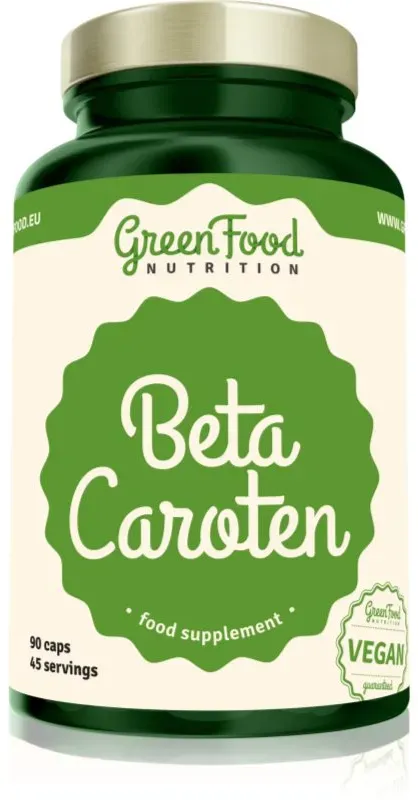GreenFood Nutrition Beta Caroten Kapseln für eine gesunde und schöne Hautbräune 108 g