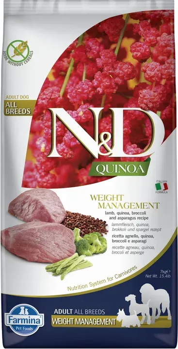 Farmina N&D Quinoa Gewichtsmanagement Hundefutter für Erwachsene Mittel-/Großrassen 7 kg