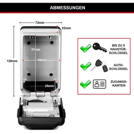 Master Lock Schlüsseltresor mit beleuchteten Zahlencode [Medium] [Wetterfest] - 5425EURD Schlüsselsafe