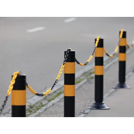 Perel Absperrkette gelb schwarz 25 m