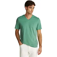 Tommy Hilfiger Herren T-Shirt Kurzarm Essential Tee mit V-Ausschnitt,