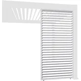 Weide Horizontale Lamellenwand für Weide Pergola 0,93m in Weiß aus Aluminium