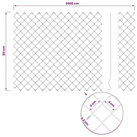 vidaXL Zaunpfosten 0,8 x 250 cm Grau/Stahl