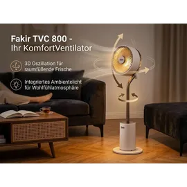 Fakir TVC 800 Standventilator Weiß/Braun