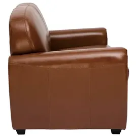 miliboo Vintage-Ledersofa braun 2-Sitzer Club