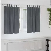 vidaXL Vorhänge 2 Stk Hellgrau 140 x 140 cm Samt 4107293