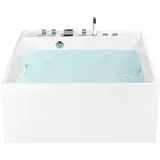 Beliani Beliani, Badewanne, Whirlpool Badewanne freistehend weiß quadratisch 130 x 130 cm TAHUA