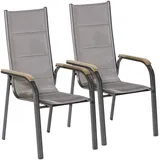 Merxx Trivero Stapelsessel 59 x 60 x 112 cm braun/grau 2 St.