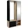 ax living Garderobenschrank Milanoir 100 x 189,4 x 33 cm Artisan Eiche/Schwarz