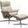 Stressless Stressless® Relaxsessel »Mayfair«, (Set, Relaxsessel mit Hocker), mit Hocker, mit Cross Base, Größe S, M & L, Holzakzent Eiche beige